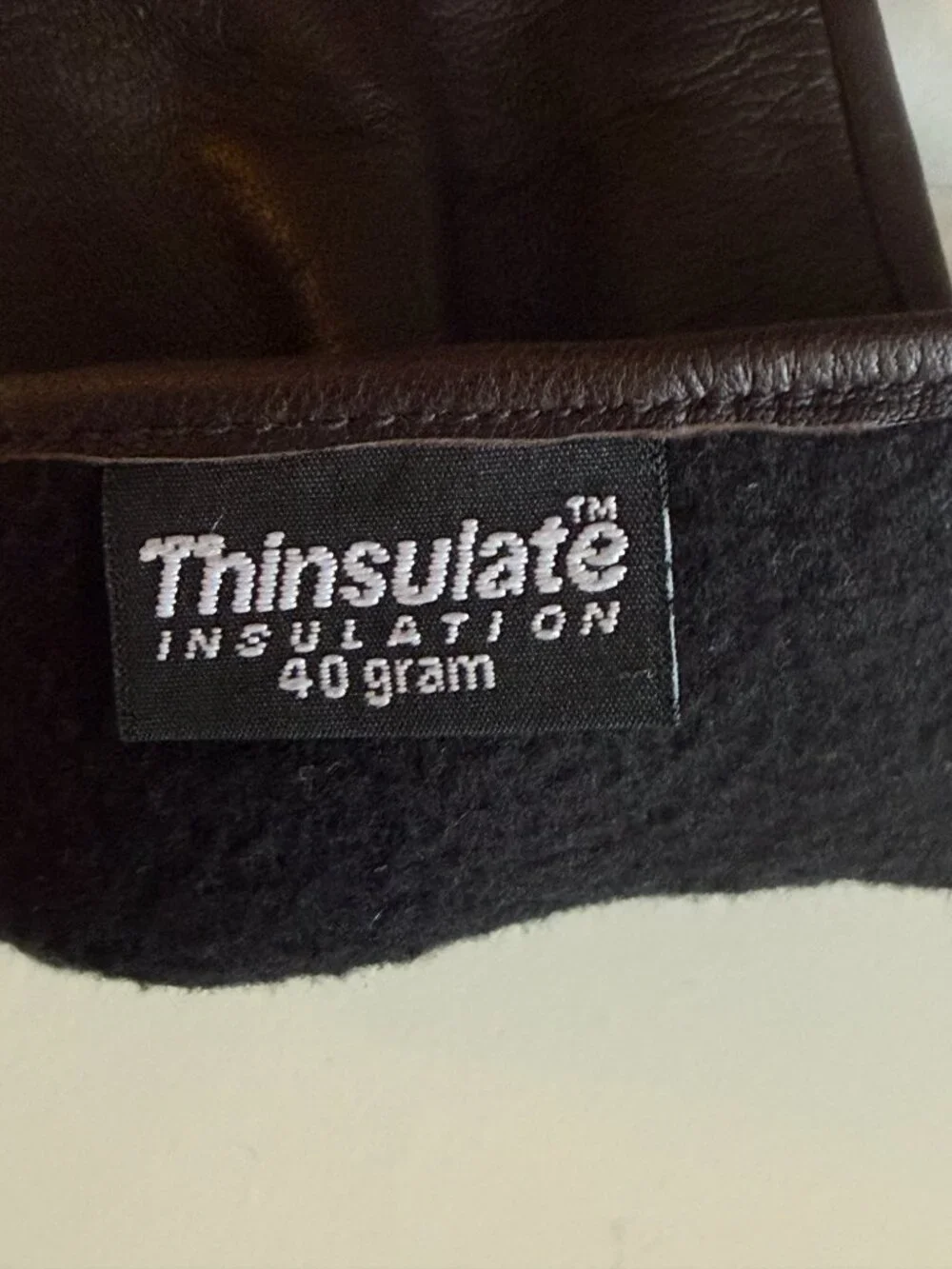 Thinsulate 40 Gram Insulated Ladies Gloves Genuine Soft Leather Brown Size L NWT